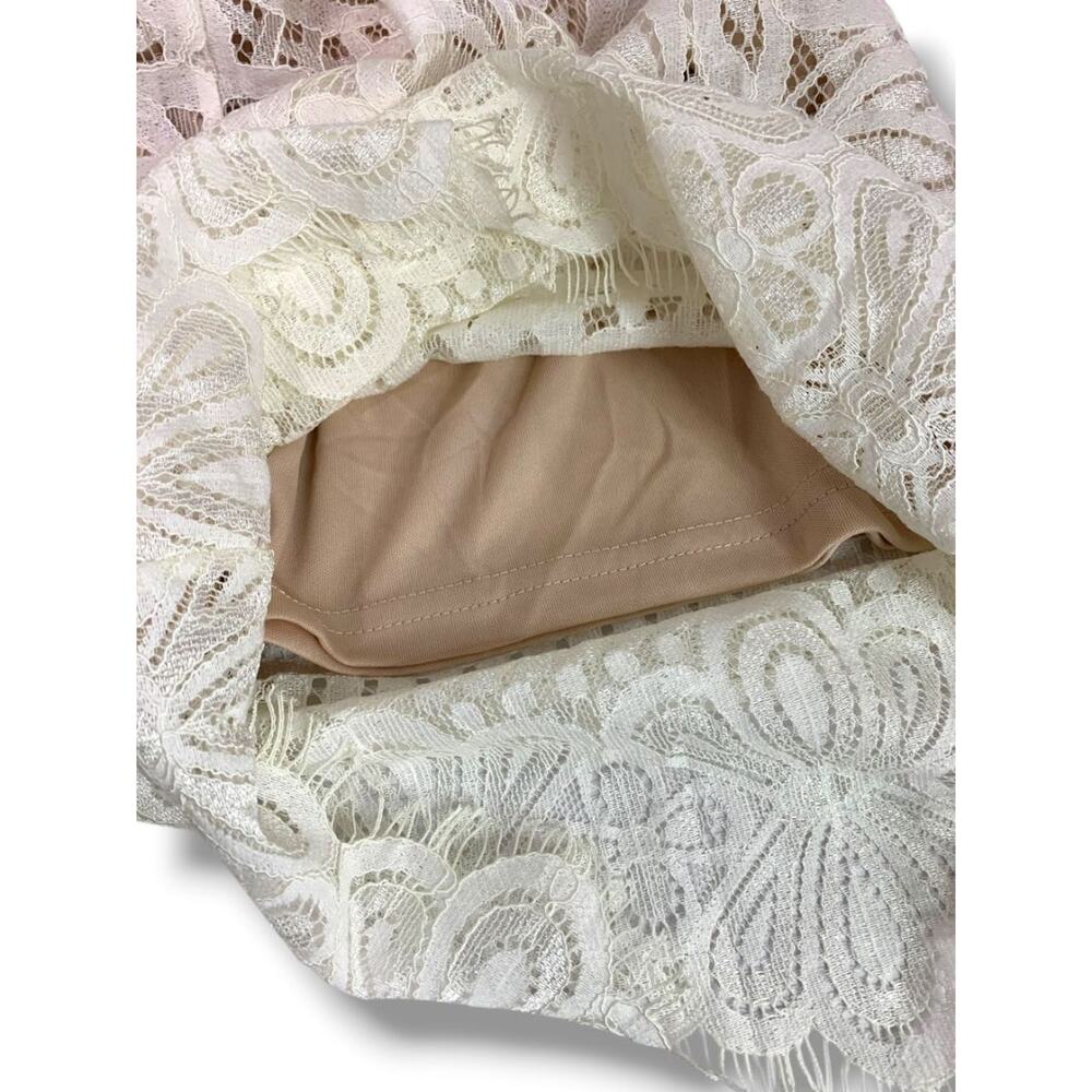 Medium Lulus New Ivory Lace Jumpsuit Sleeveless Womens - Picture 11 of 14